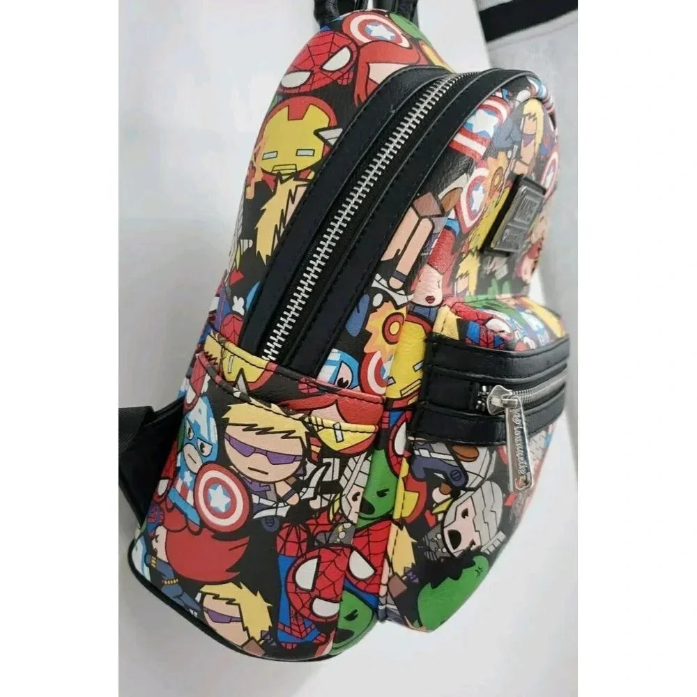 Loungefly OG Marvel Chibi Avengers Mini Backpack Black Widow Captain America EUC